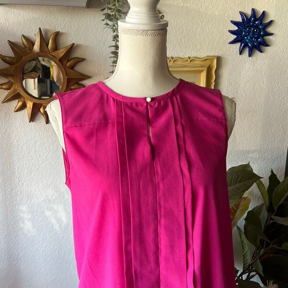 Ellen Tracy Size Small pink Blouse Sleeveless - Picture 5 of 5